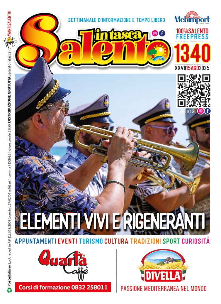 SALENTO IN TASCA 1340 dal 15 al 21 agosto 2025 SALENTO IN TASCA 1340 dal 15 al 21 agosto 2025