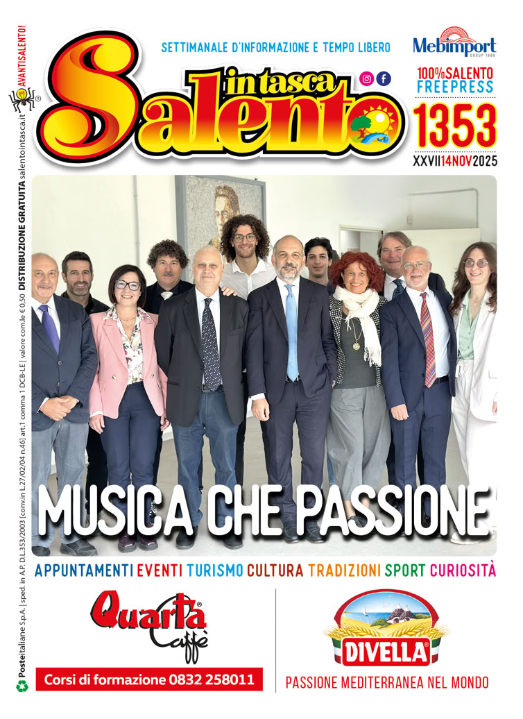 SALENTO IN TASCA 1353 dal 14 al 20 novembre 2025 SALENTO IN TASCA 1353 dal 14 al 20 novembre 2025